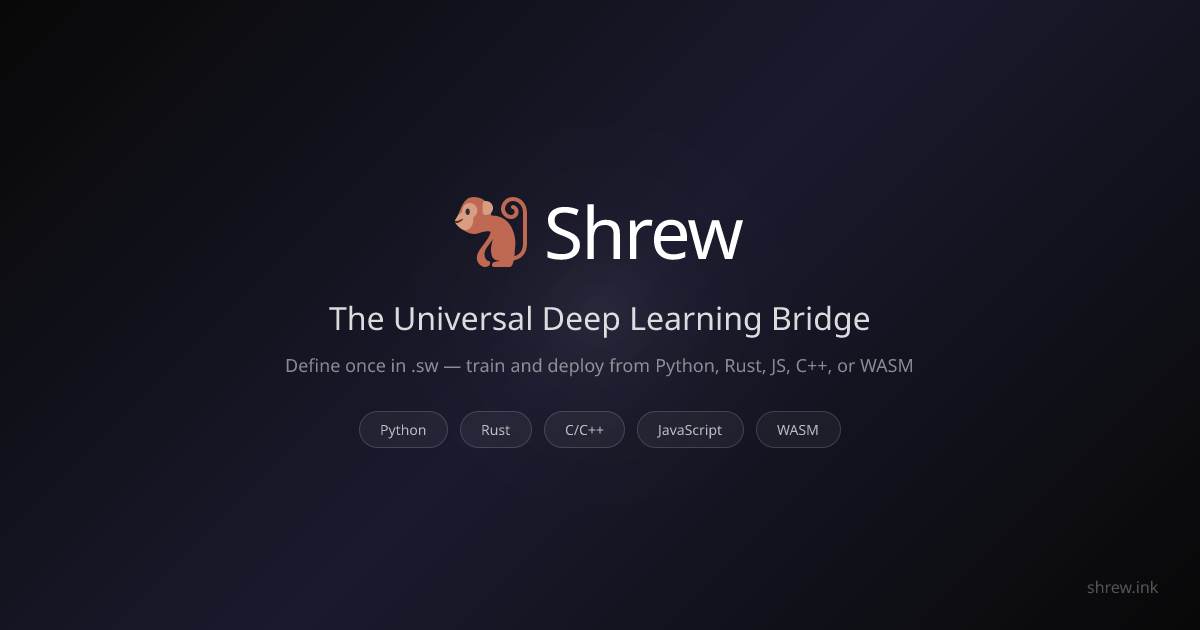 Shrew — The Universal Deep Learning Bridge